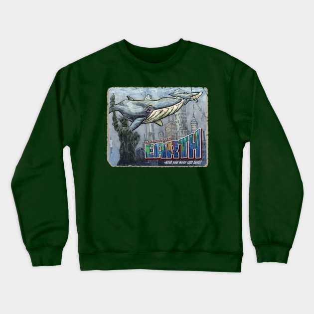 Greetings From Earth: Whale City Crewneck Sweatshirt by Dustin Resch